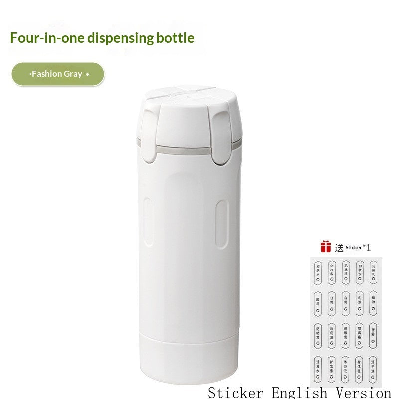 PackSmart™ 4-in-1 Travel Dispenser – Leak-Proof Toiletry Organizer
