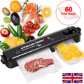 Vacuum Food Sealer Machine – Keep Food Fresh Longer (60 Free Bags Included, UK Stock)
