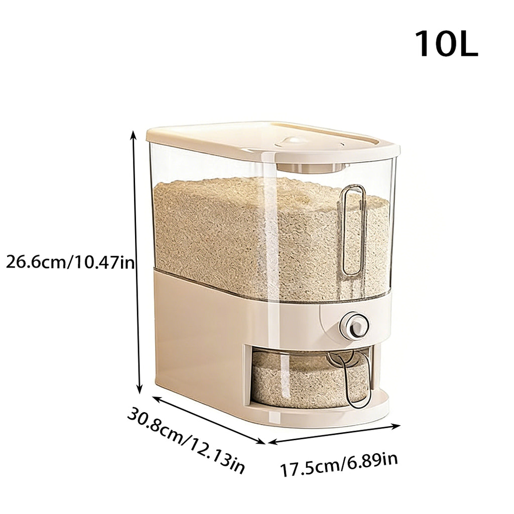“Mess-Free Kitchen Storage Dispenser | No More Spills, Just Easy One-Click Control”