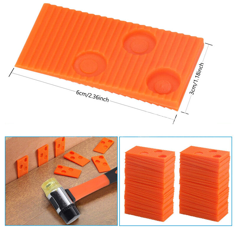 Laminate Flooring Installation Kit – Easy DIY Floor Fitting Tool Set (60 Spacers + Hammer Tool)