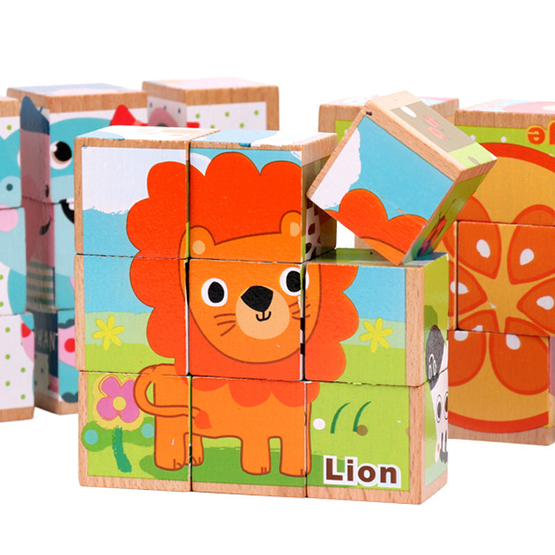 Wooden 3D Cube Puzzle Toy for Kids – Montessori Learning Puzzle