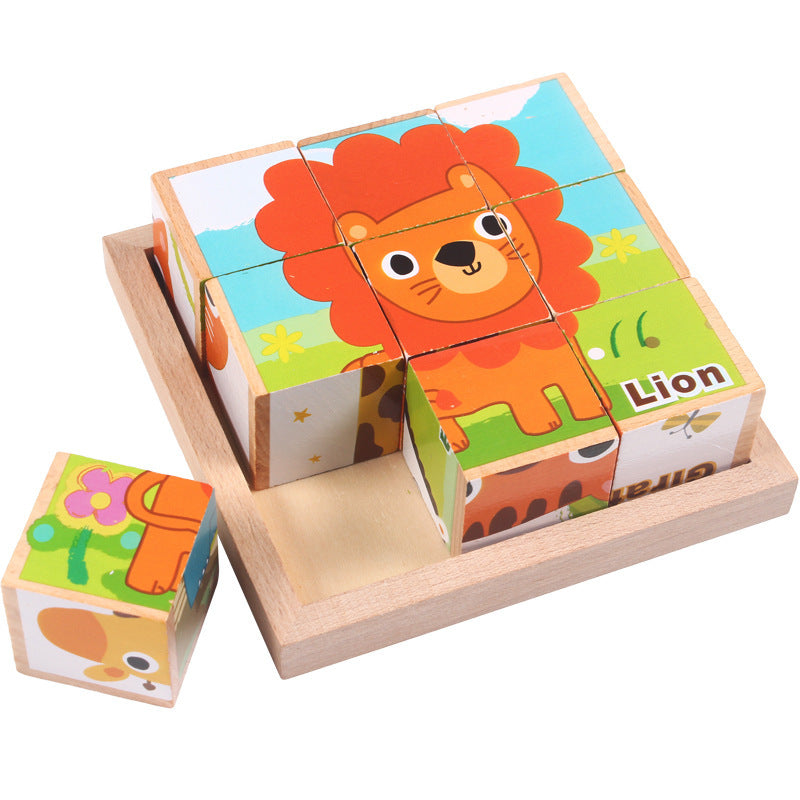 Wooden 3D Cube Puzzle Toy for Kids – Montessori Learning Puzzle