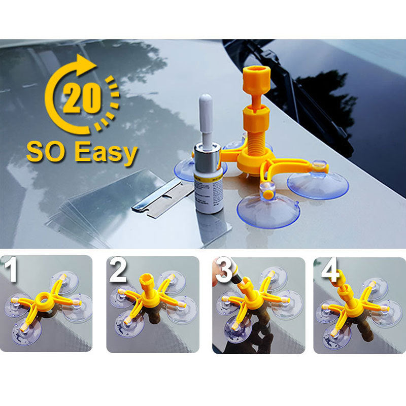 Car Windshield Crack Repair Kit – Fix Chips & Scratches in Minutes