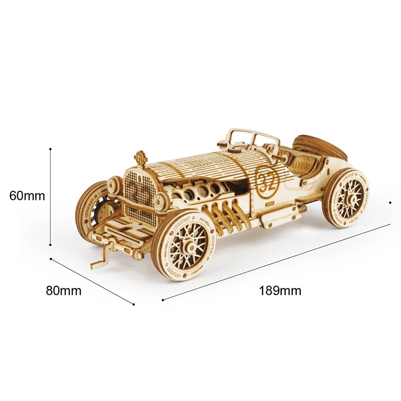DIY Wooden Car Puzzle Kit – 3D Racing Model | Fun Educational Build Toy for Kids & Adults