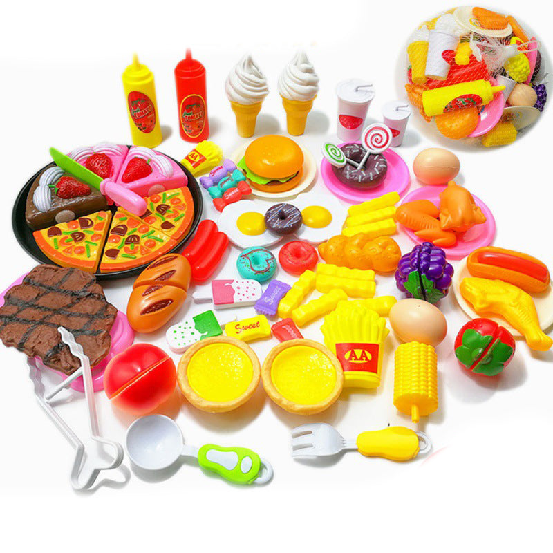 Kids Food Play Set 65PCS – Pretend Kitchen & Cooking Toy Set for Kids