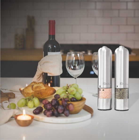 Electric Stainless Steel Salt & Pepper Grinder