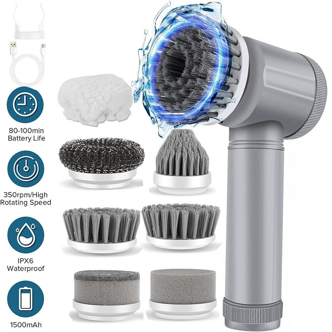 Power Spin Scrubber | Effortless Deep Cleaning Brush (No More Scrubbing Pain)