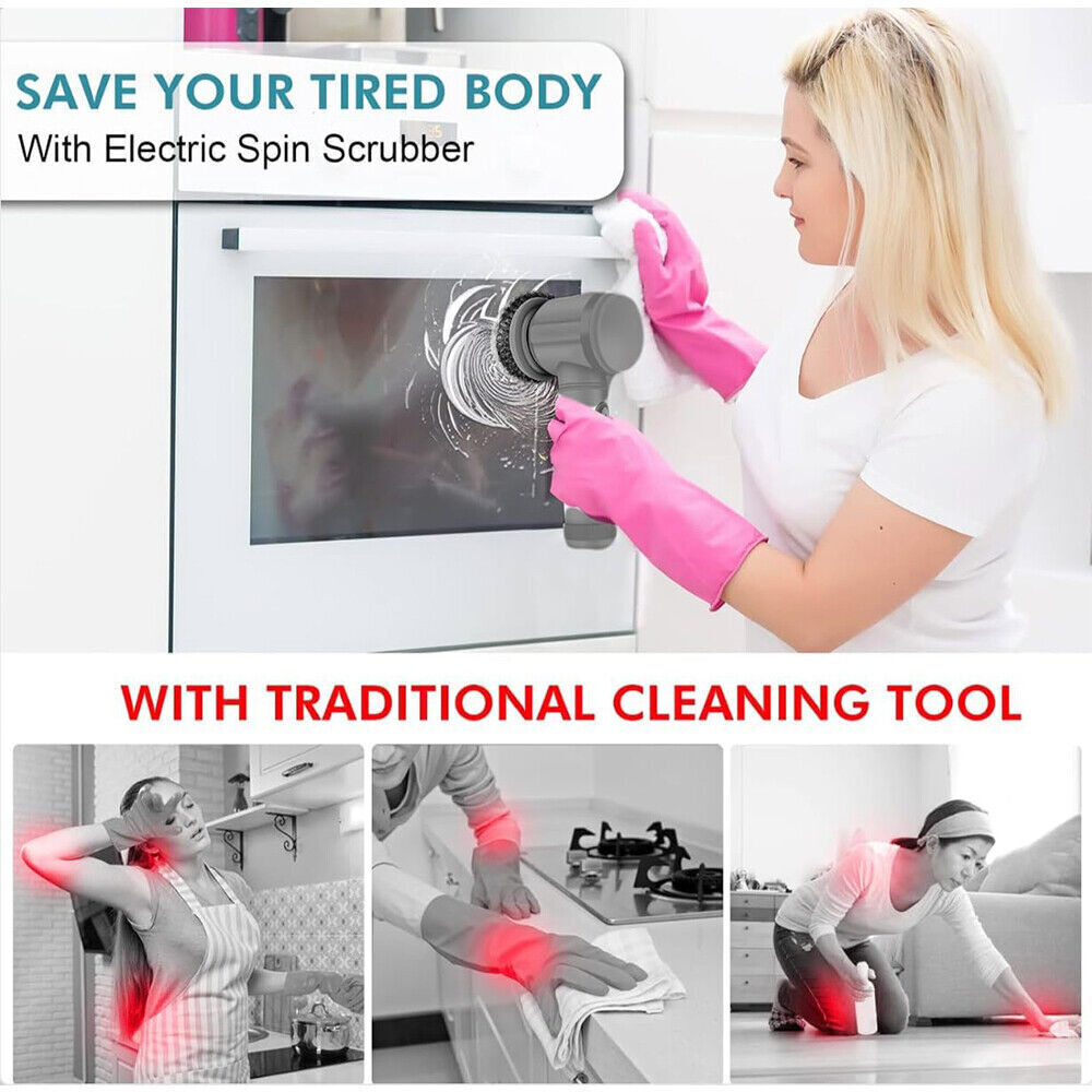 Power Spin Scrubber | Effortless Deep Cleaning Brush (No More Scrubbing Pain)