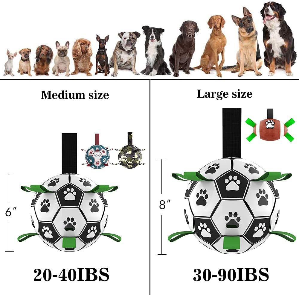 Interactive Dog Football Toy – Durable Soccer Ball for Active Dogs
