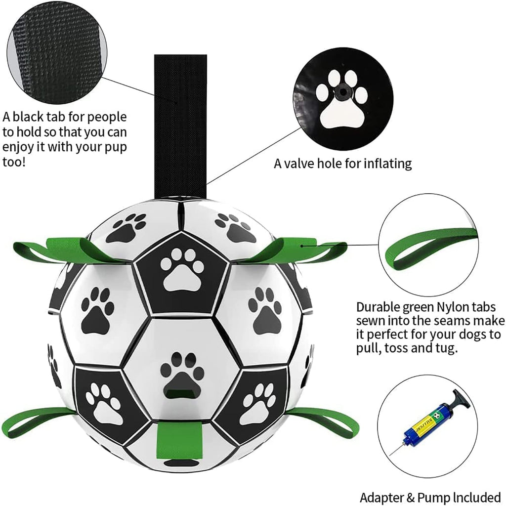 Interactive Dog Football Toy – Durable Soccer Ball for Active Dogs
