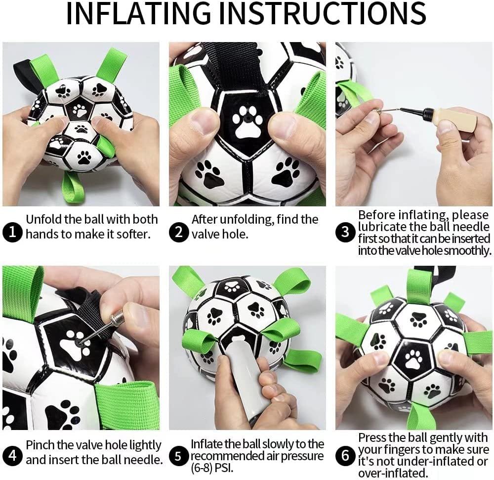Interactive Dog Football Toy – Durable Soccer Ball for Active Dogs