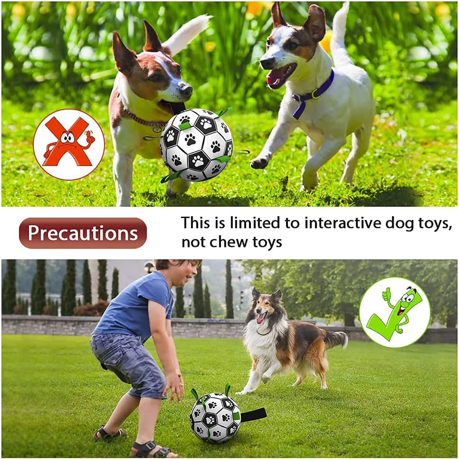 Interactive Dog Football Toy – Durable Soccer Ball for Active Dogs