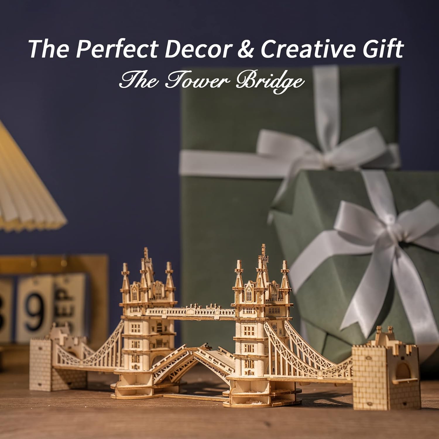 3D Wooden Puzzle Tower Bridge Model Kit – DIY Building Set with LED Light (Creative Gift Idea)