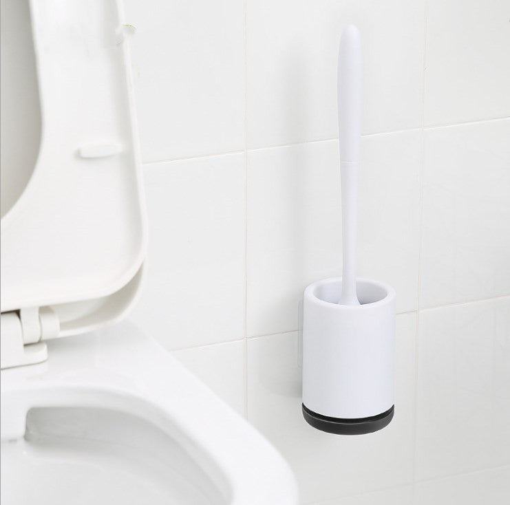 Silicone Toilet Brush with Wall Mount – Hygienic & No-Stick Cleaning