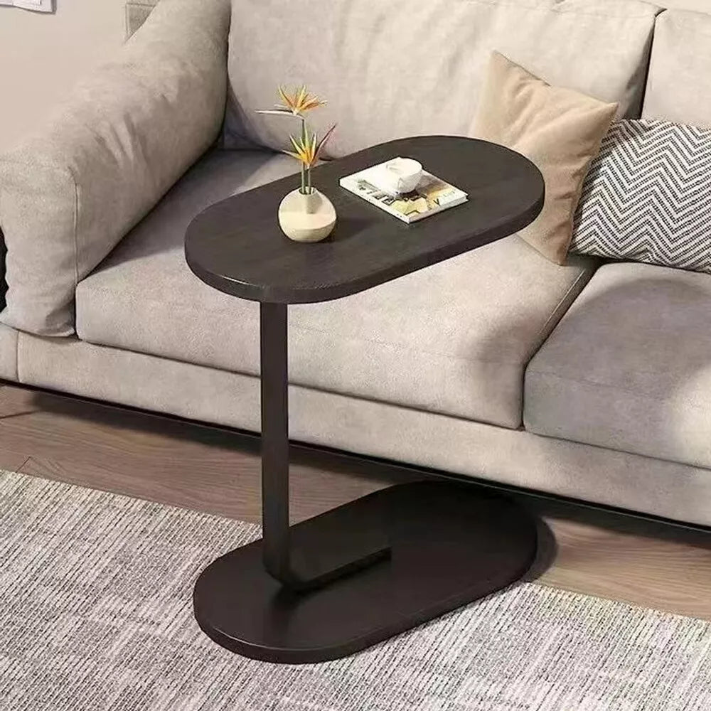 C-Shaped Sofa Side Table – Space Saving Laptop & Coffee Table for Living Room Bedroom