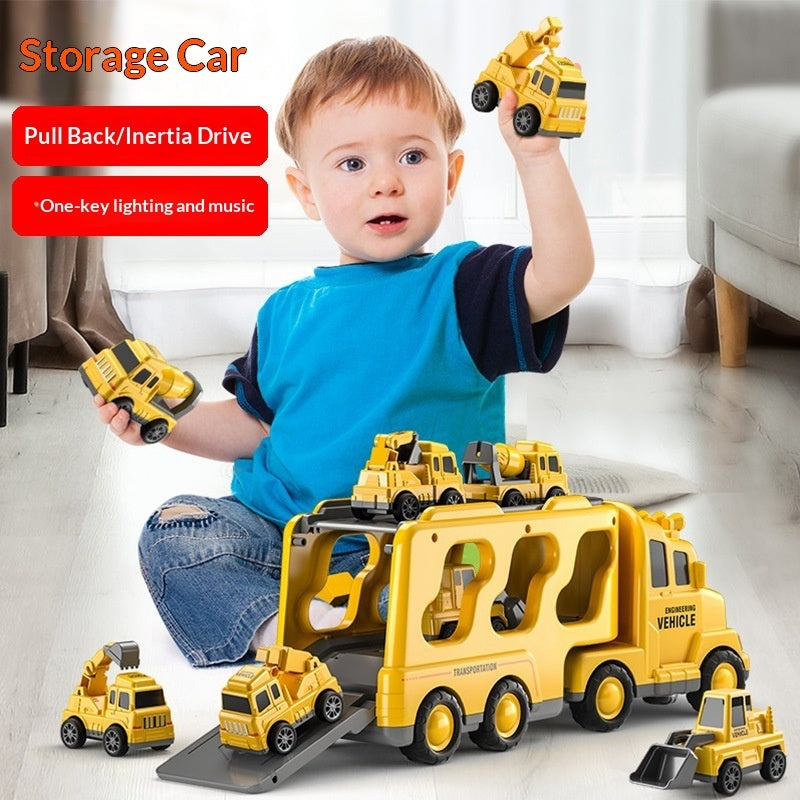 Kids Engineering Vehicle Toy Set with Lights & Music