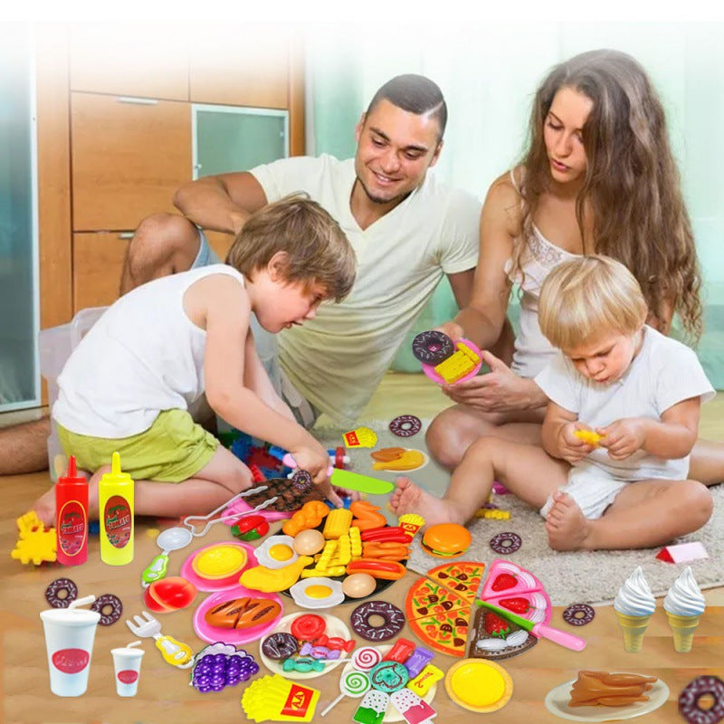 Kids Food Play Set 65PCS – Pretend Kitchen & Cooking Toy Set for Kids