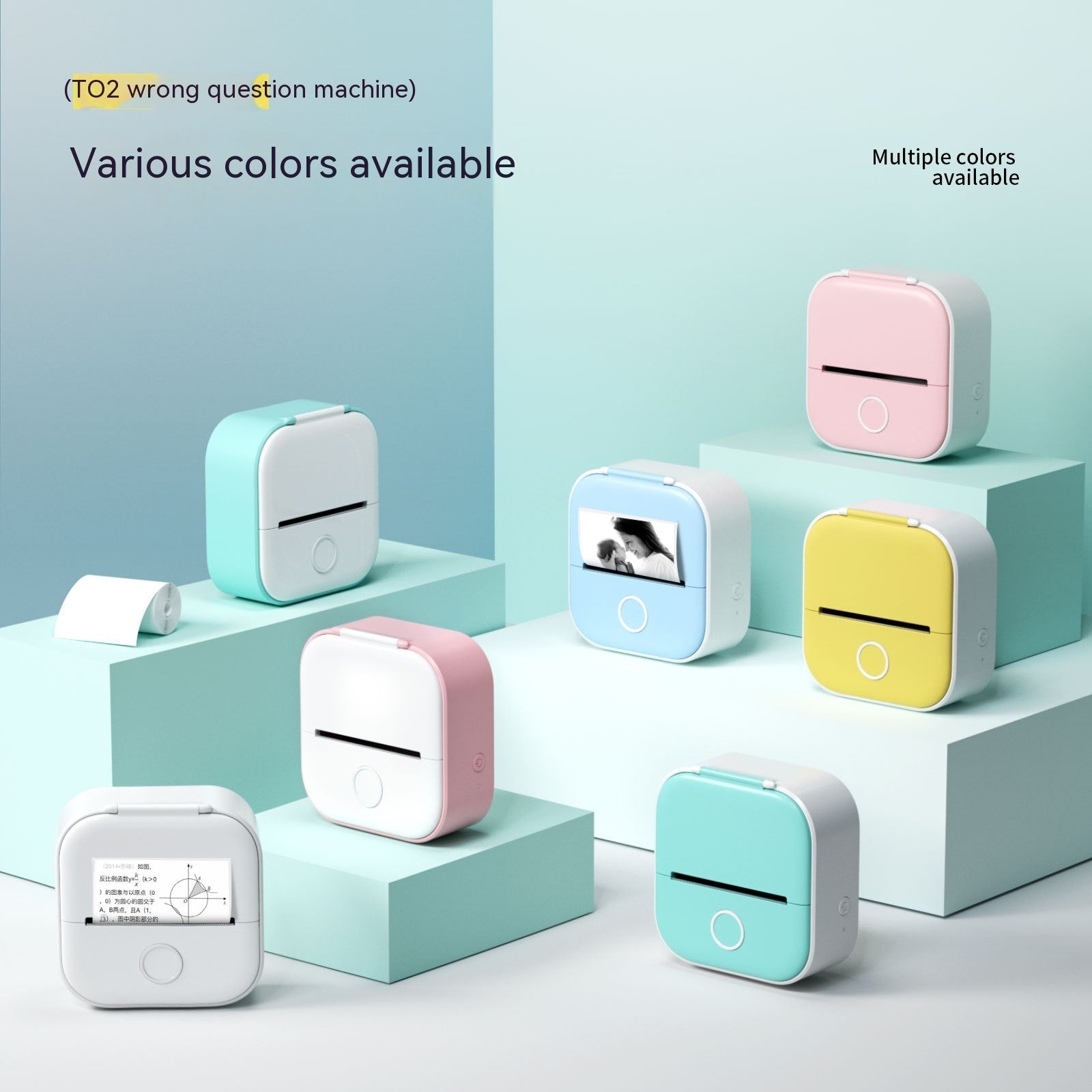 Mini Portable Thermal Printer – Wireless Bluetooth Sticker & Label Printer