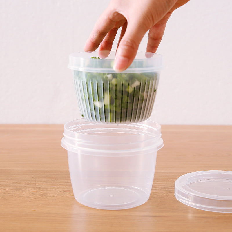 Kitchen Drain Storage Box with Strainer & Lid