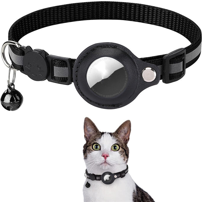 Reflective Pet Collar with AirTag Holder – Waterproof & Secure Tracking