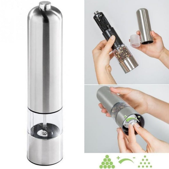 Electric Stainless Steel Salt & Pepper Grinder