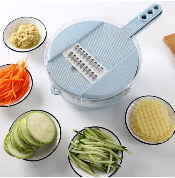 8-in-1 Vegetable Mandoline Slicer with Bowl