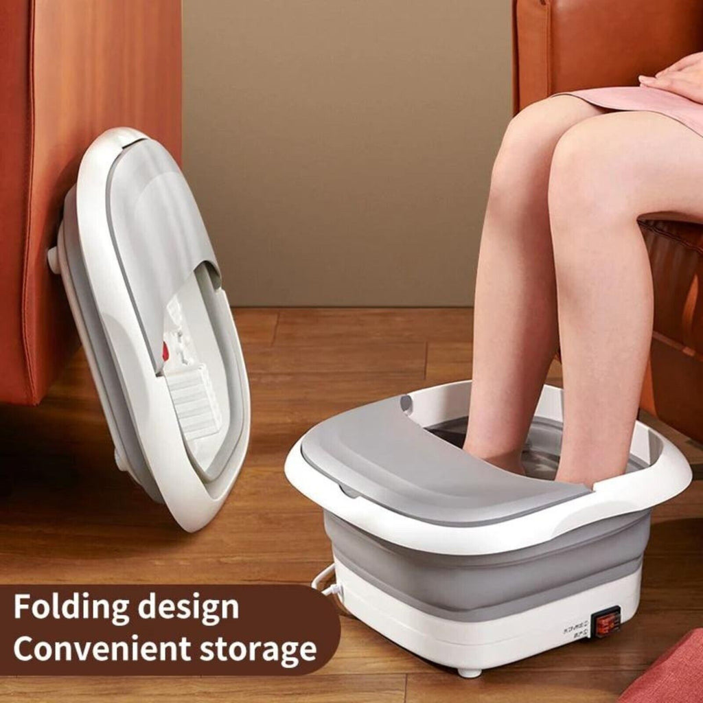 Electric Foot Spa Massager with Heat & Bubbles – Relaxing Home Pedicure & Pain Relief Bath