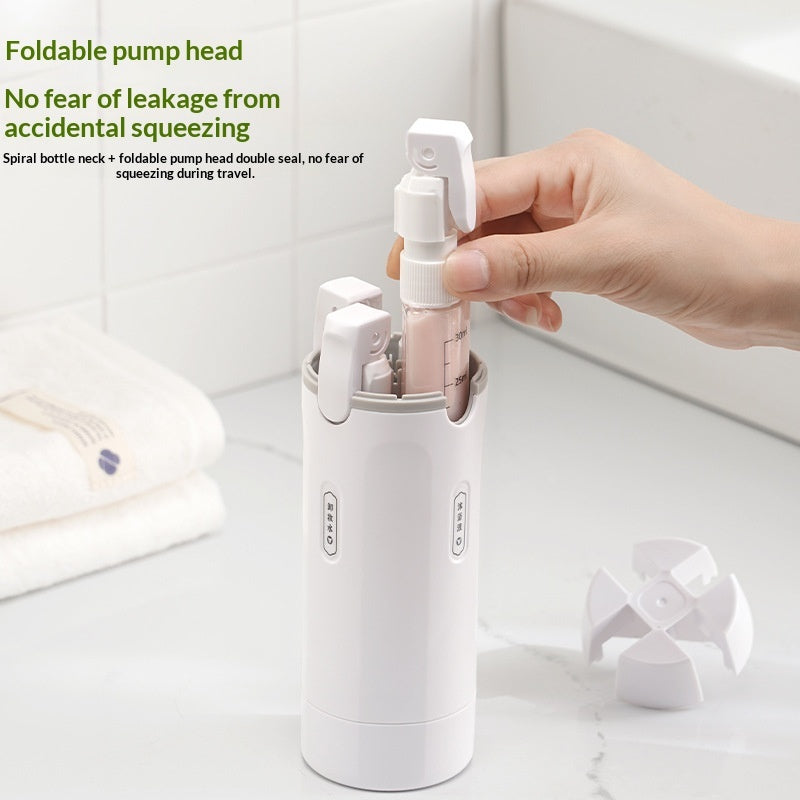 PackSmart™ 4-in-1 Travel Dispenser – Leak-Proof Toiletry Organizer