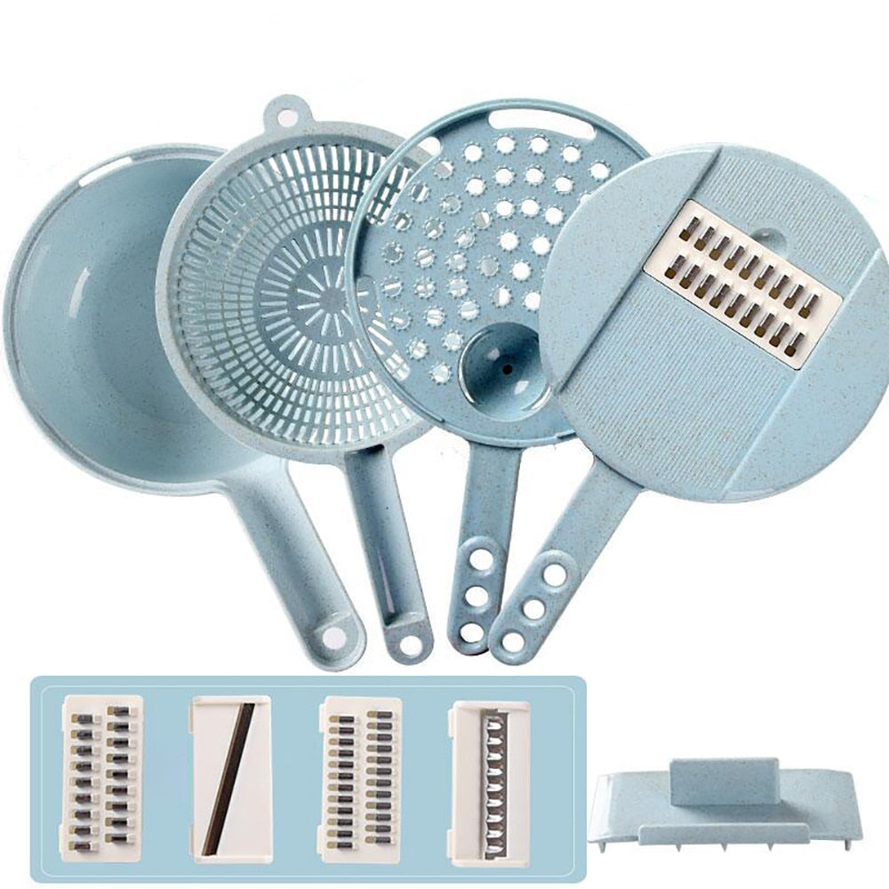 8-in-1 Vegetable Mandoline Slicer with Bowl