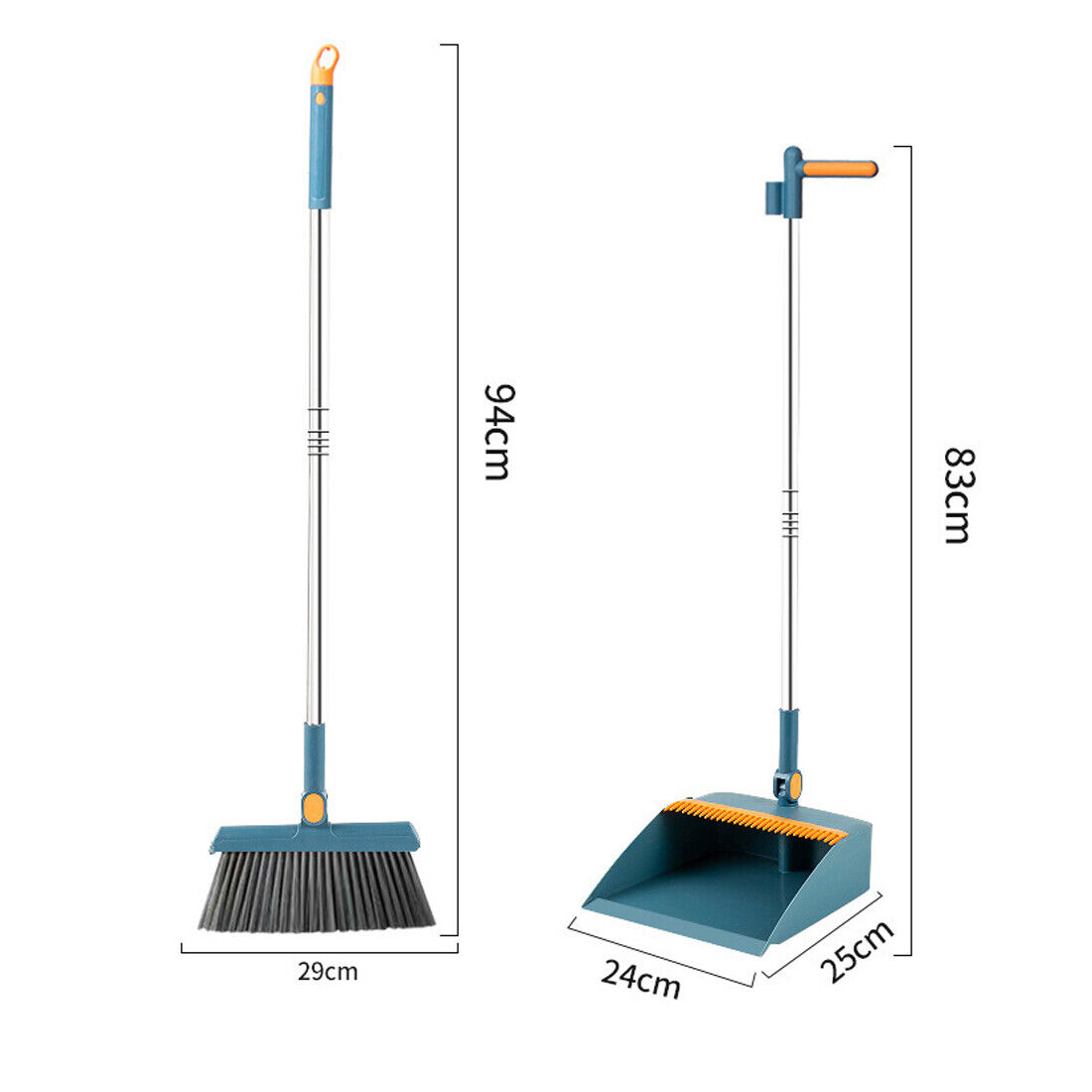 Long Handle Dustpan & Brush Set – No-Bend Cleaning Tool for Easy Floor Sweeping
