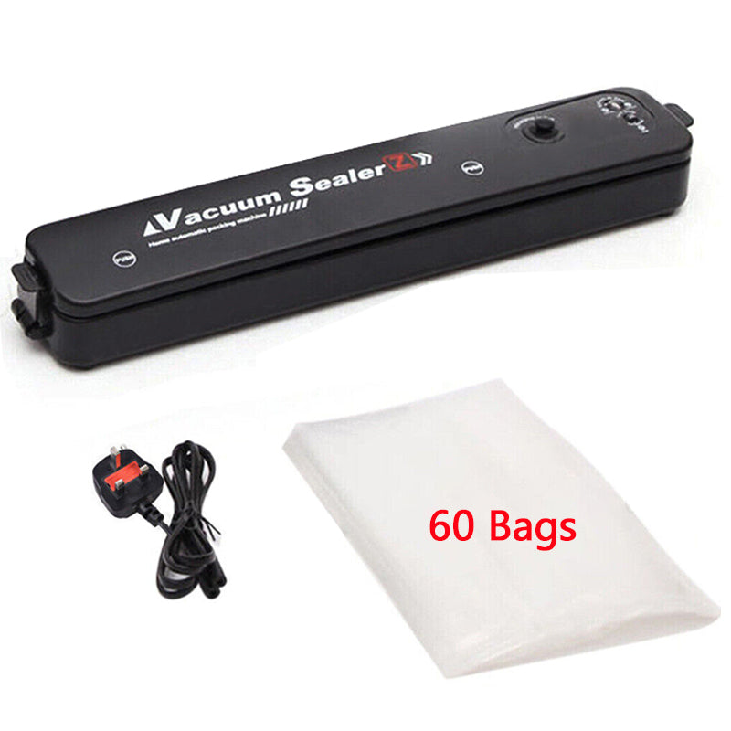 Vacuum Food Sealer Machine – Keep Food Fresh Longer (60 Free Bags Included, UK Stock)