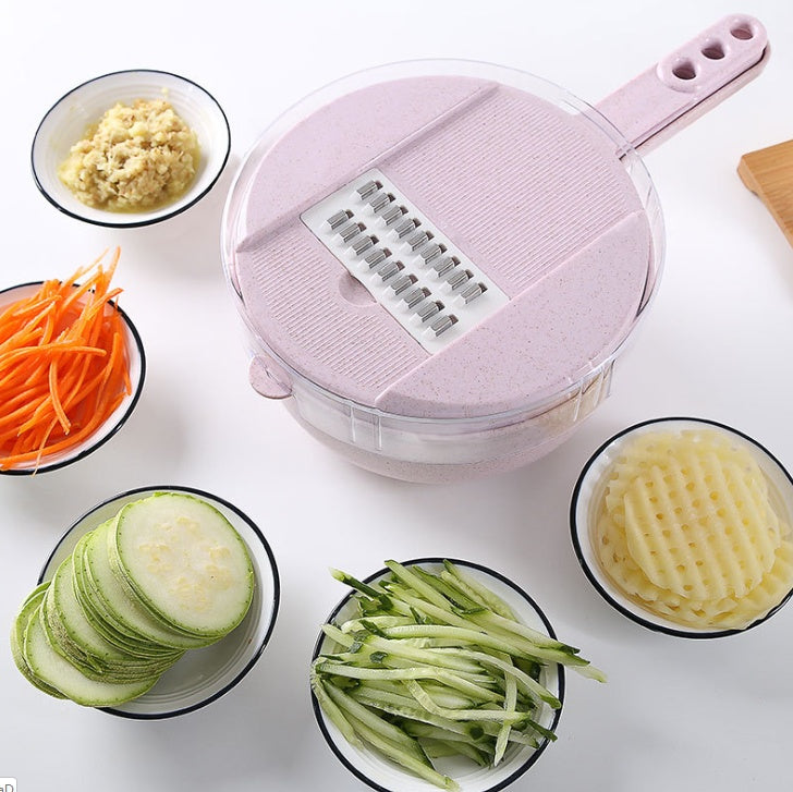 8-in-1 Vegetable Mandoline Slicer with Bowl