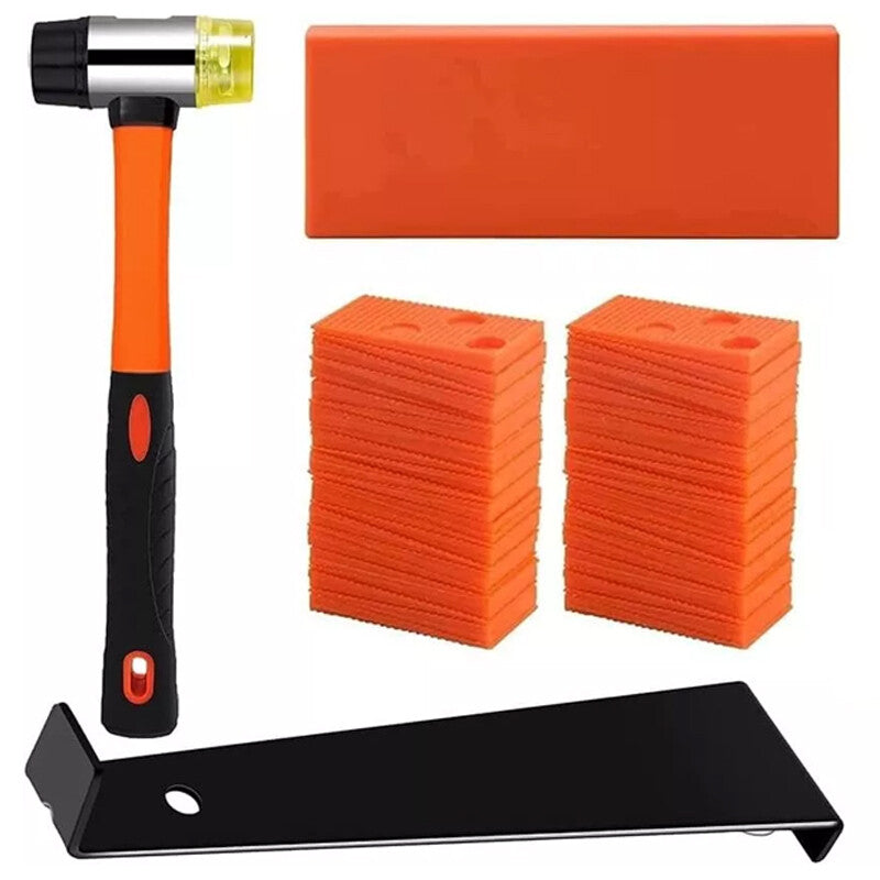 Laminate Flooring Installation Kit – Easy DIY Floor Fitting Tool Set (60 Spacers + Hammer Tool)