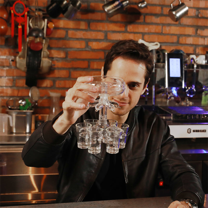 6 Shot Glass Dispenser – Perfect Party Drink Pourer