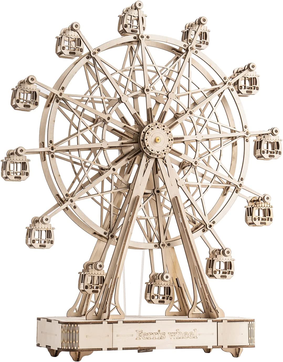 DIY Wooden Ferris Wheel Music Box – Rotating 3D Puzzle Kit | Relaxing Craft Gift & Home Decor