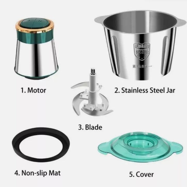 3L Electric Food Chopper | Chop Meat & Veggies in Seconds (Time-Saving Kitchen Tool)