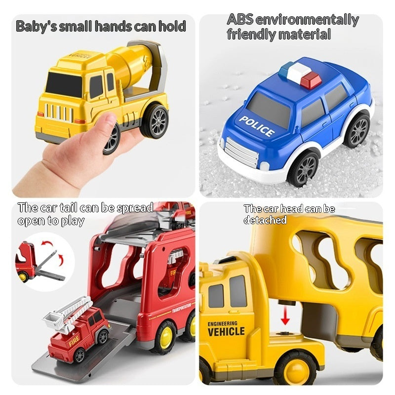 Kids Engineering Vehicle Toy Set with Lights & Music