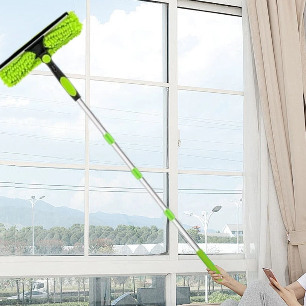 No-Ladder Window Cleaning Tool – 4.5m Telescopic Extendable Squeegee for High Windows
