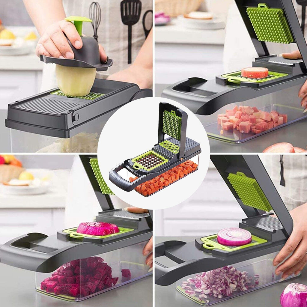 16-in-1 Vegetable Chopper – Multi Blade Food Cutter & Salad Slicer Kitchen Tool