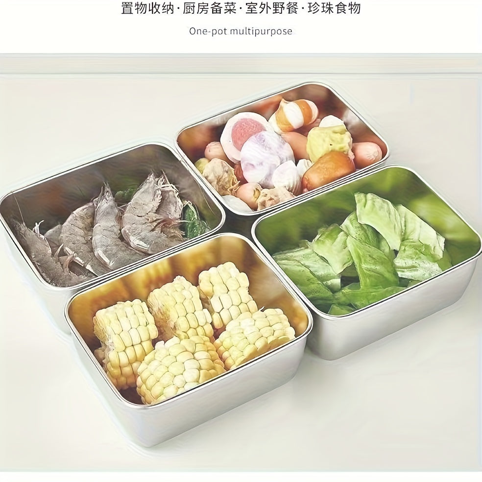 Stainless Steel Food Storage Containers Leakproof – Airtight Kitchen Organizer Set (3/4/5)