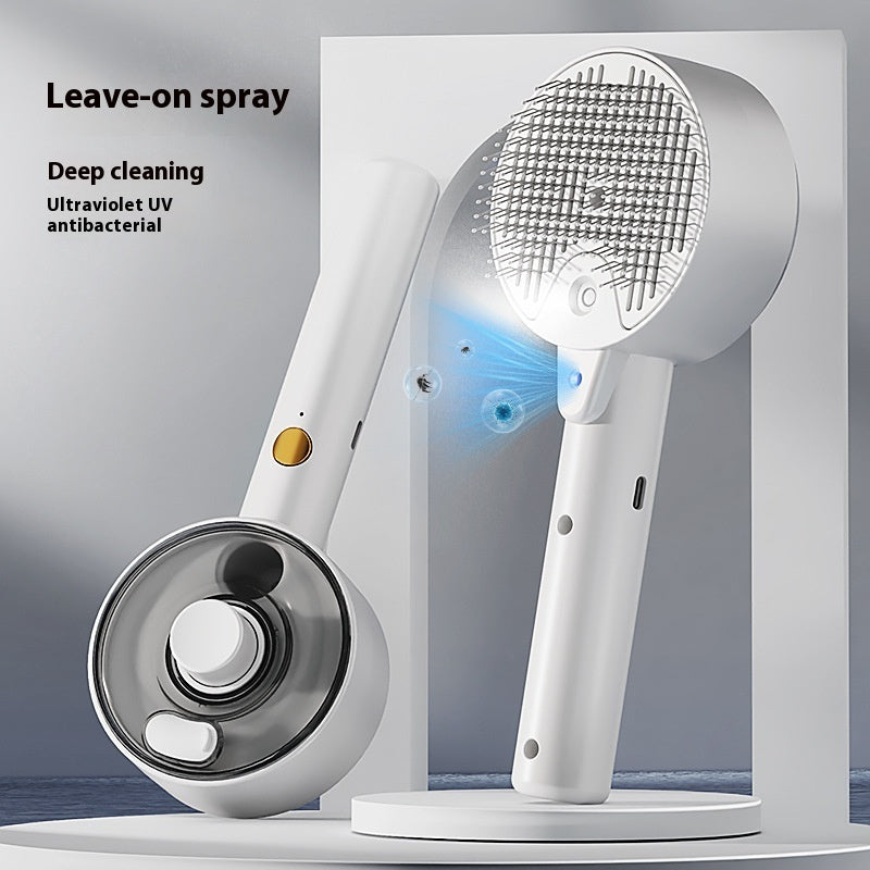 Pet Hair Remover Brush – Self-Cleaning Steam Grooming Tool for Dogs & Cats
