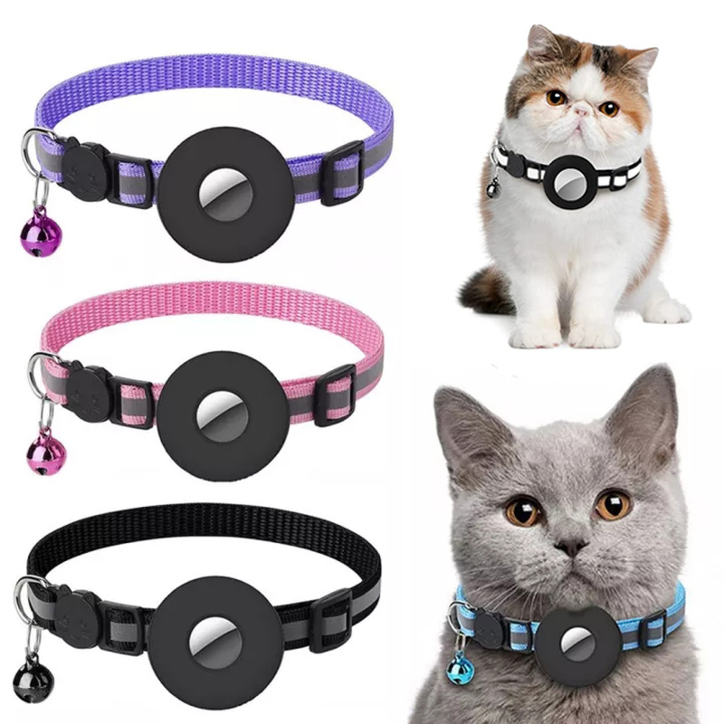 Reflective Pet Collar with AirTag Holder – Waterproof & Secure Tracking