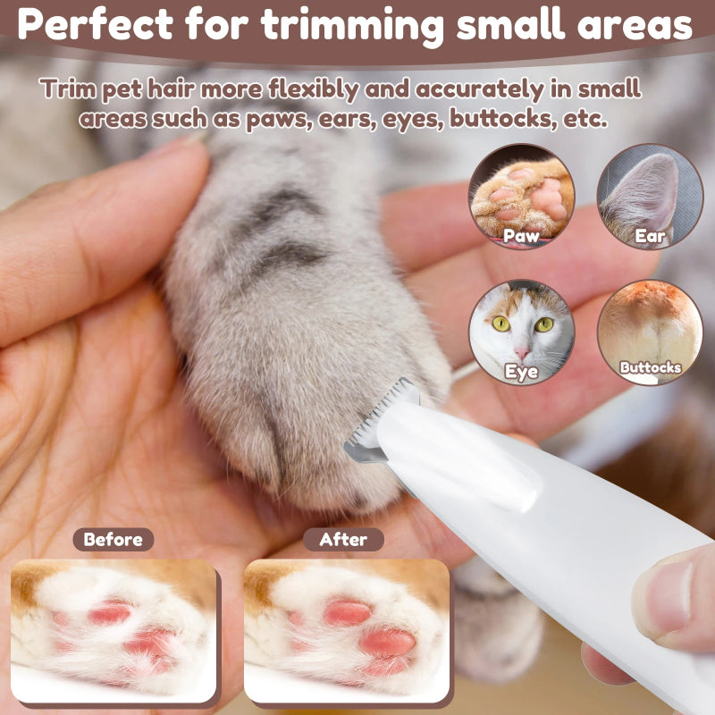Pet Paw Trimmer with LED Light – Safe & Precise Grooming Tool for Dogs & Cats
