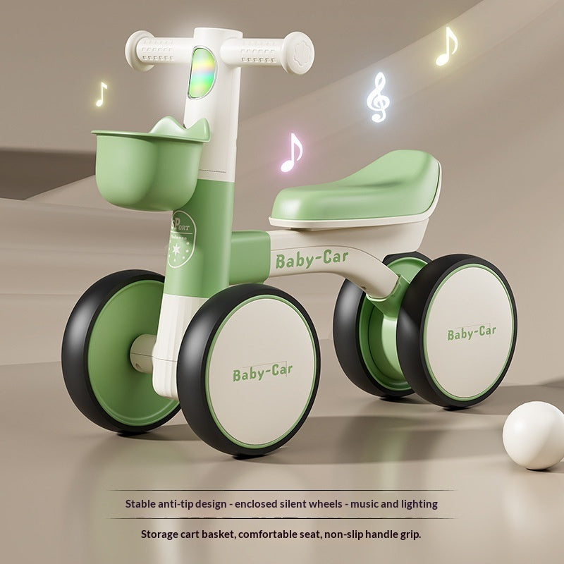 Baby Balance Bike Ride-On Toy with Music & Lights