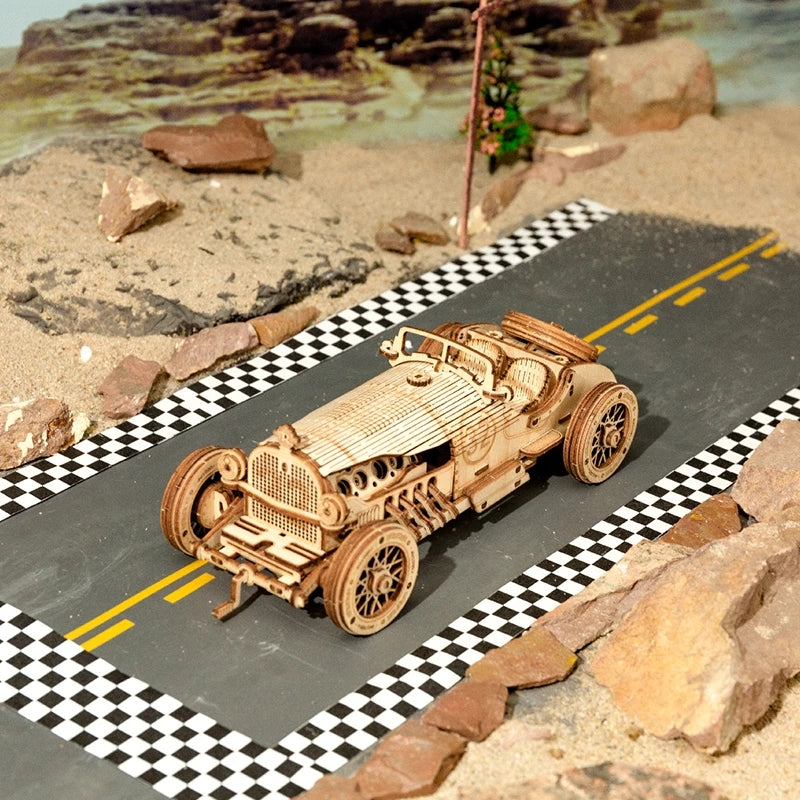 DIY Wooden Car Puzzle Kit – 3D Racing Model | Fun Educational Build Toy for Kids & Adults