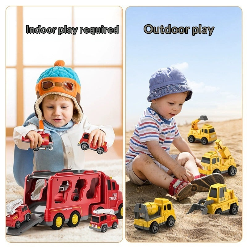 Kids Engineering Vehicle Toy Set with Lights & Music