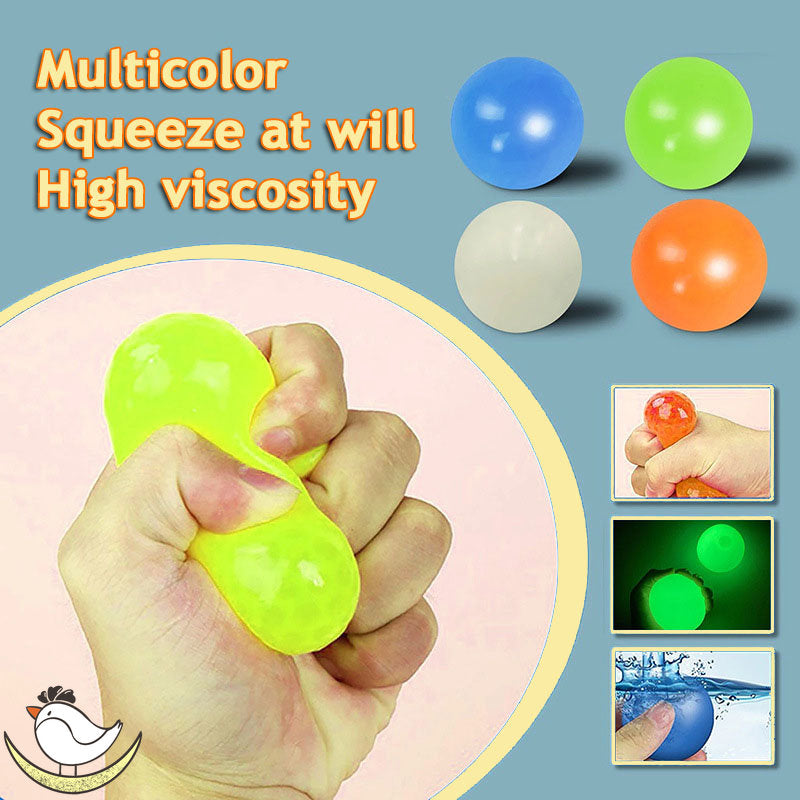 Glow in the Dark Sticky Wall Balls – Kids Fun Party Toy