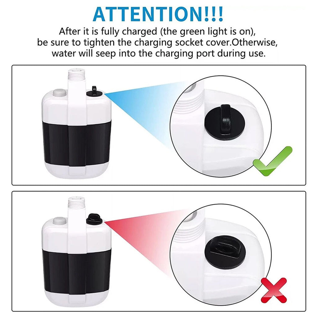 Portable Camping Shower – USB Rechargeable Outdoor Shower for Travel, Garden, Car & Pet Washing