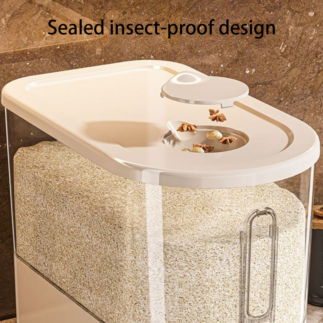 “Mess-Free Kitchen Storage Dispenser | No More Spills, Just Easy One-Click Control”