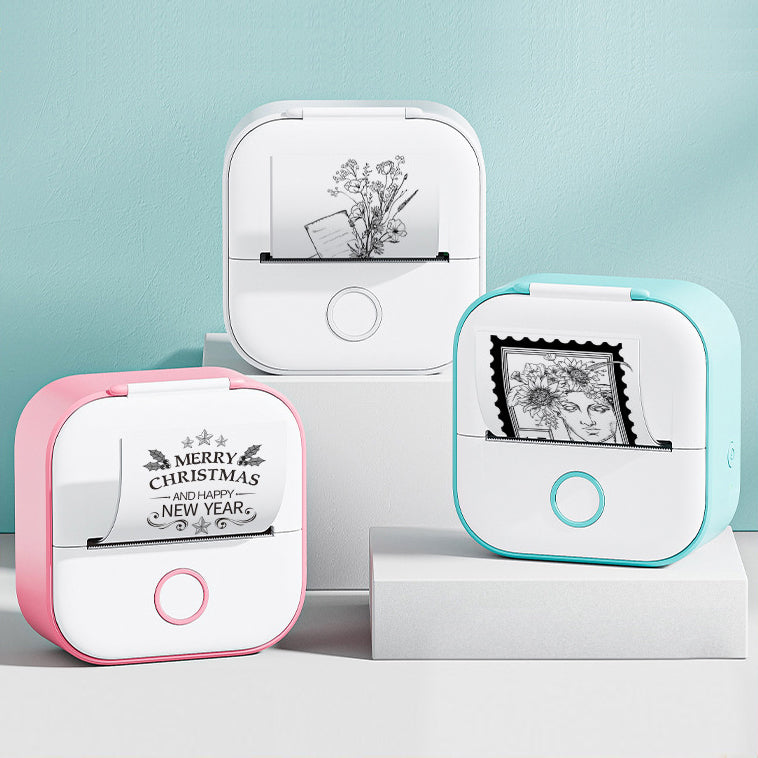 Mini Portable Thermal Printer – Wireless Bluetooth Sticker & Label Printer